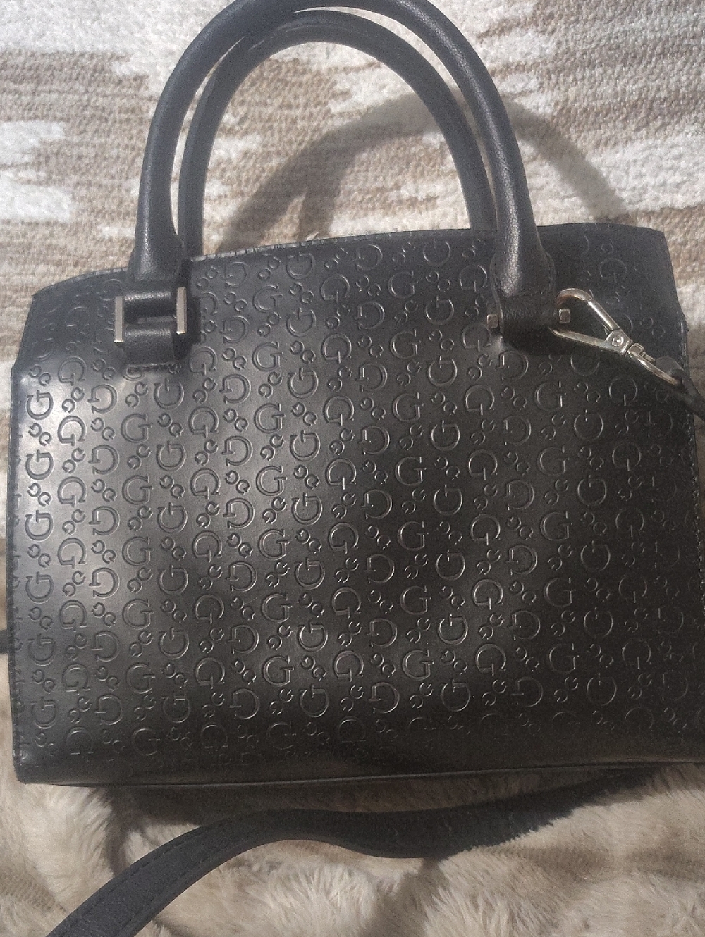 GUESS Black Purse With Long Stap & Hand Strap - Picture 3 of 8
